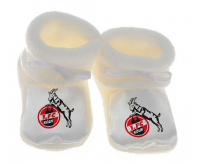 Chausson bebé Fu-ball-Club Koln color blanco