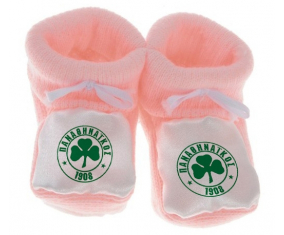 Chausson bebé PAO Panathinaikos color rosa