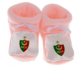 Chausson bebé Mouloudia Club Argelinos coloreado Rosa