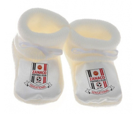 Chausson bebé Zanaco Football Club color blanco