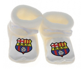 Chausson bebé Barcelona Sporting Club color blanco