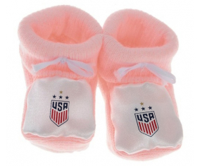 Chausson bebé selección de fútbol de EE.UU. coloreado Rosa