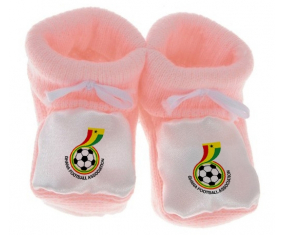 Chausson bebé equipo nacional de fútbol de Ghana coloreado Rosa