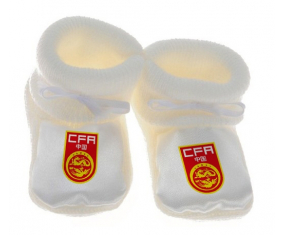 Chausson Bebé China Selección Nacional de Fútbol Color Blanco