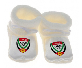 Chausson bebé de la selección de fútbol de los Emiratos Árabes Unidos color blanco
