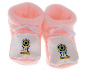 Chausson bebé de la selección de fútbol de Tanzania coloreado Rosa