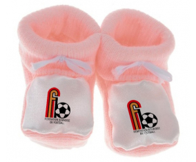 Chausson bebé Benin equipo nacional de fútbol color rosa