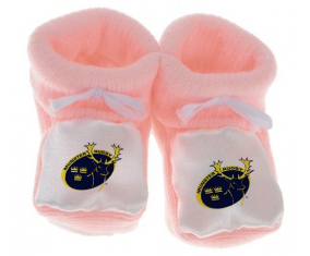 Chausson bebé Munster Rugby color rosa