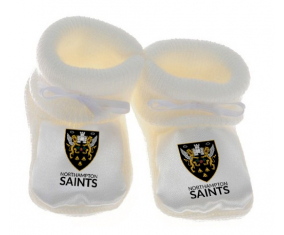 Chausson bebé Northampton Saints en blanco