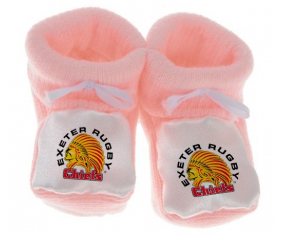 Chausson bebé Exeter Chiefs color rosa