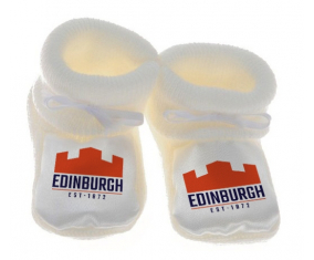 Chausson bebé Edinburgh Rugby color blanco