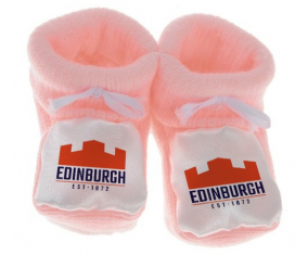 Chausson bebé Edinburgh Rugby color rosa