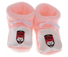 Chausson bebé Lyon LOU Rugby color rosa