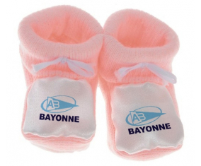 Chausson bebé Aviron Bayonnais Rugby color Rose
