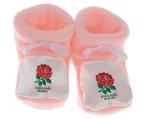 Chausson bebé Inglaterra Rugby XV color rosa