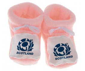 Chausson bebé Scotland Rugby XV color rosa