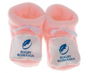 Chausson bebé Rumania Rugby XV color rosa