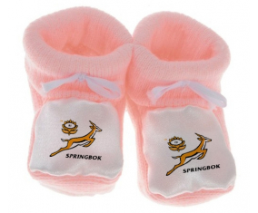 Chausson bebé Sudafricano Rugby XV color rosa