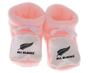 Chausson bebé New Zelanda Rugby XV color rosa