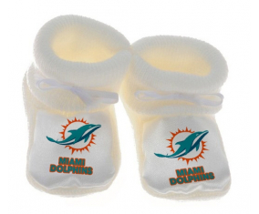 Chausson bebé Miami Dolphins color blanco