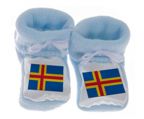 Chausson Bandera del Bebé Islas Aland Azul