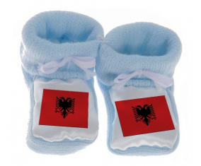Chausson Bandera del Bebé Albania Azul