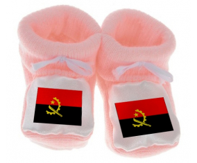 Chausson bebé Angola Bandera de Color Rosa