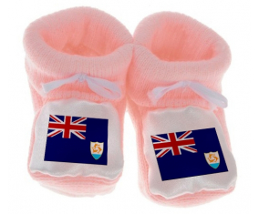 Chausson bandera de anguila rosa bebé