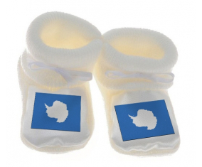 Chausson Bandera del Bebé Bandera Antártica Blanca