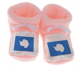 Chausson Bandera del Bebé Rosa Antártico