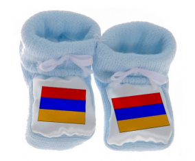 Chausson Bandera del Bebé Azul Armenia