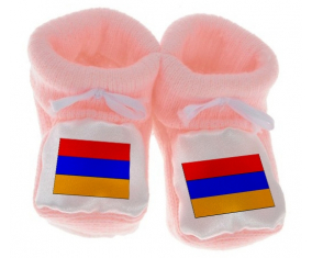 Chausson bandera bebé Armenia color rosa