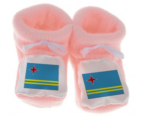 Chausson bebé Aruba bandera rosa