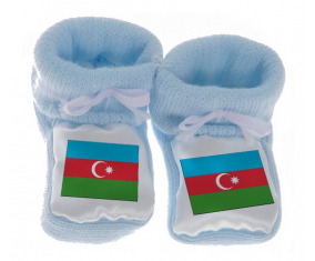 Chausson bebé Bandera Azerbaiyán azul