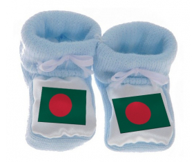Chausson Bandera del Bebé Bangladesh Azul