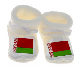 Chausson bandera bebé Bielorrusia Color blanco