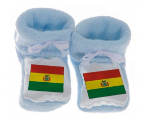 Chausson bebé azul bandera de Bolivia