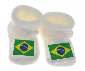 Chausson Bandera del Bebé Brasil Blanco