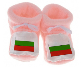 Chausson bandera del bebé Bulgaria color rosa