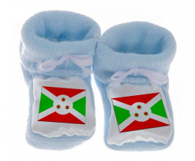 Chausson bebé Bandera Burundi azul