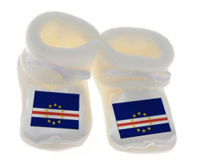 Chausson Bandera del Bebé Cabo Verde Blanco