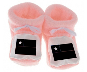 Chausson bebé rosa chili bandera