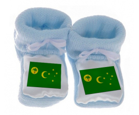 Chausson Bandera del Bebé Islas Cocos Azul