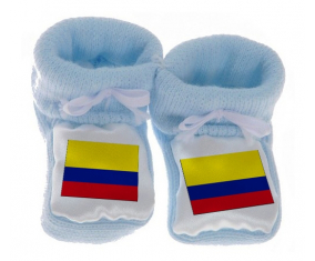 Chausson Bandera del Bebé Colombia Azul