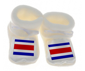 Chausson Bandera del Bebé Costa Rica Blanco
