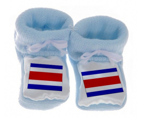 Chausson Bandera del Bebé Costa Rica Azul