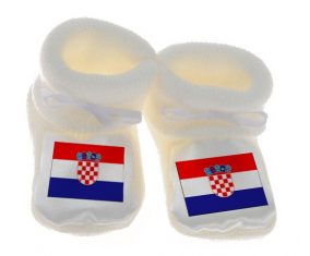 Chausson Bandera del Bebé Croacia Blanco