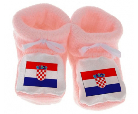 Chausson Bandera del Bebé Croacia Rosa