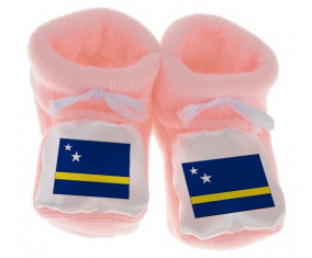 Chausson Bandera del Bebé Curazao Color Rosa