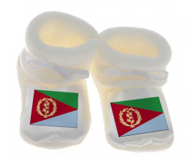 Chausson bebé Bandera Eritrea color blanco